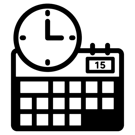 calendar clock Line Art icon - free AI-generated line art icon for web and app projects