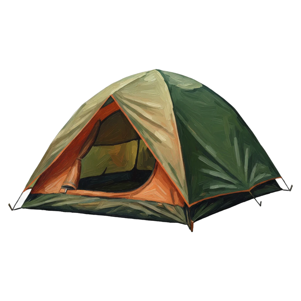 camping tent Oil Painting icon