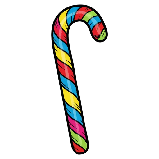 candy cane Pop Art icon