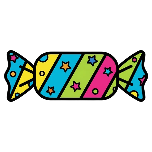 candy wrapper Pop Art icon - free AI-generated pop art icon for web and app projects