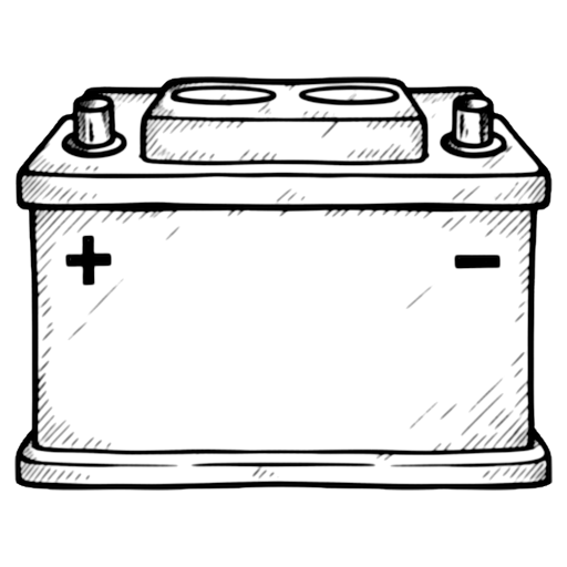 car battery Hand Drawn icon