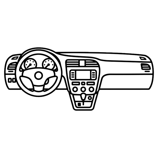 car dashboard Line Art icon