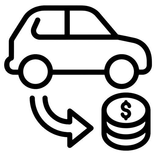 car loan Line Art icon