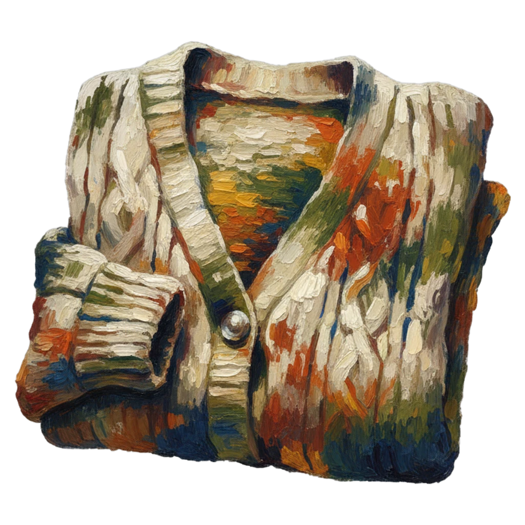 cardigan Oil Painting icon