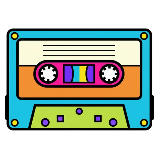 cassette tape Pop Art icon