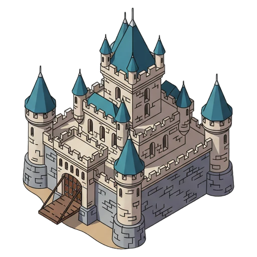 castle Isometric icon