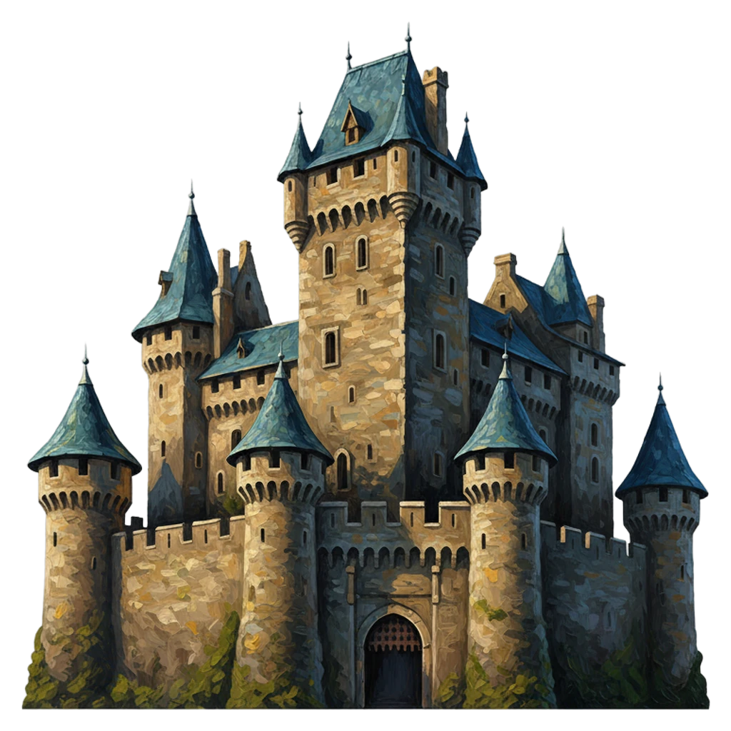 castle Oil Painting icon