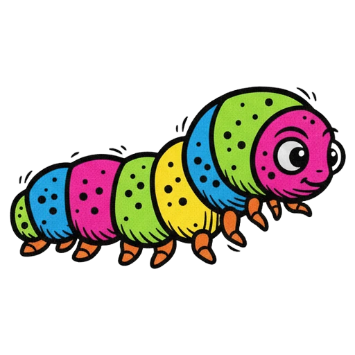 caterpillar Pop Art icon