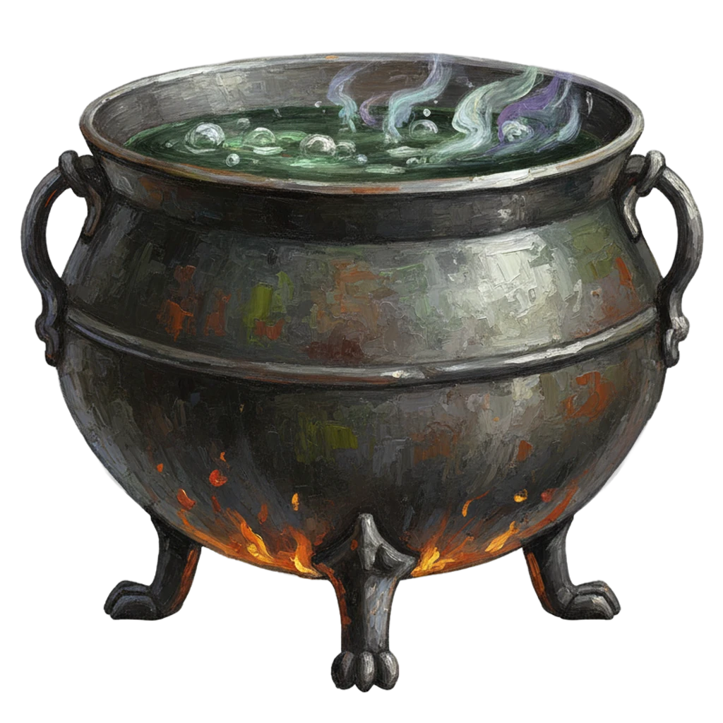 cauldron Oil Painting icon