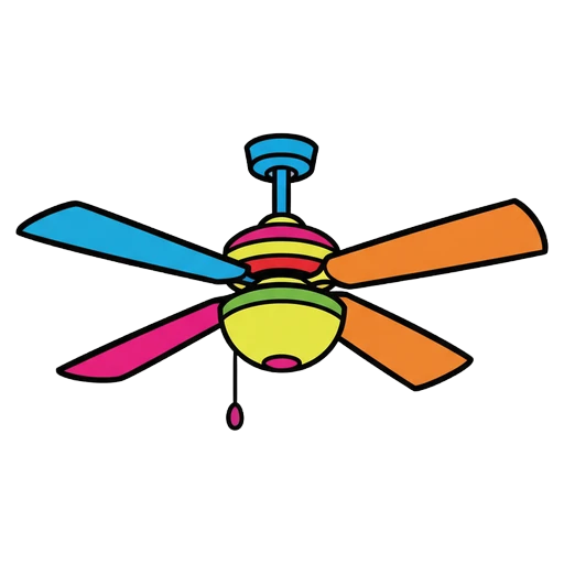 ceiling fan Pop Art icon
