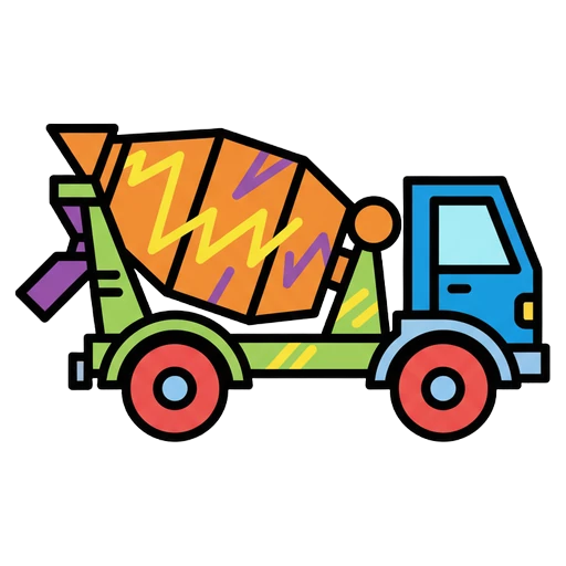 cement mixer Pop Art icon