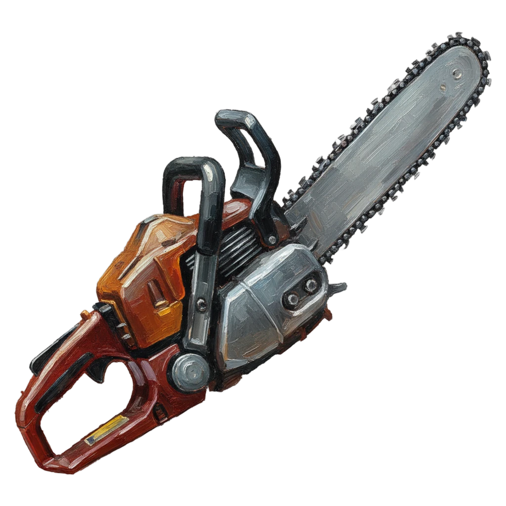 chainsaw Oil Painting icon