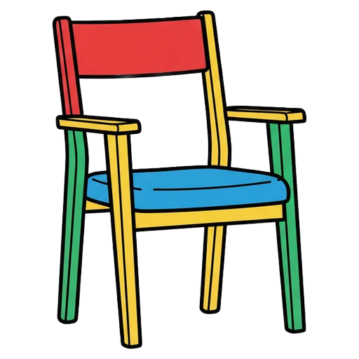 chair Pop Art icon - free AI-generated pop art icon for web and app projects