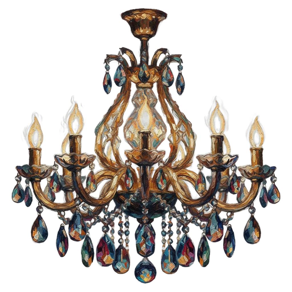 chandelier Oil Painting icon