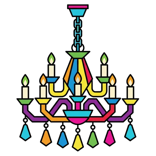 chandelier Pop Art icon