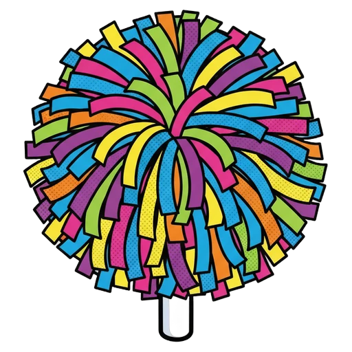 cheerleader pom pom Pop Art icon