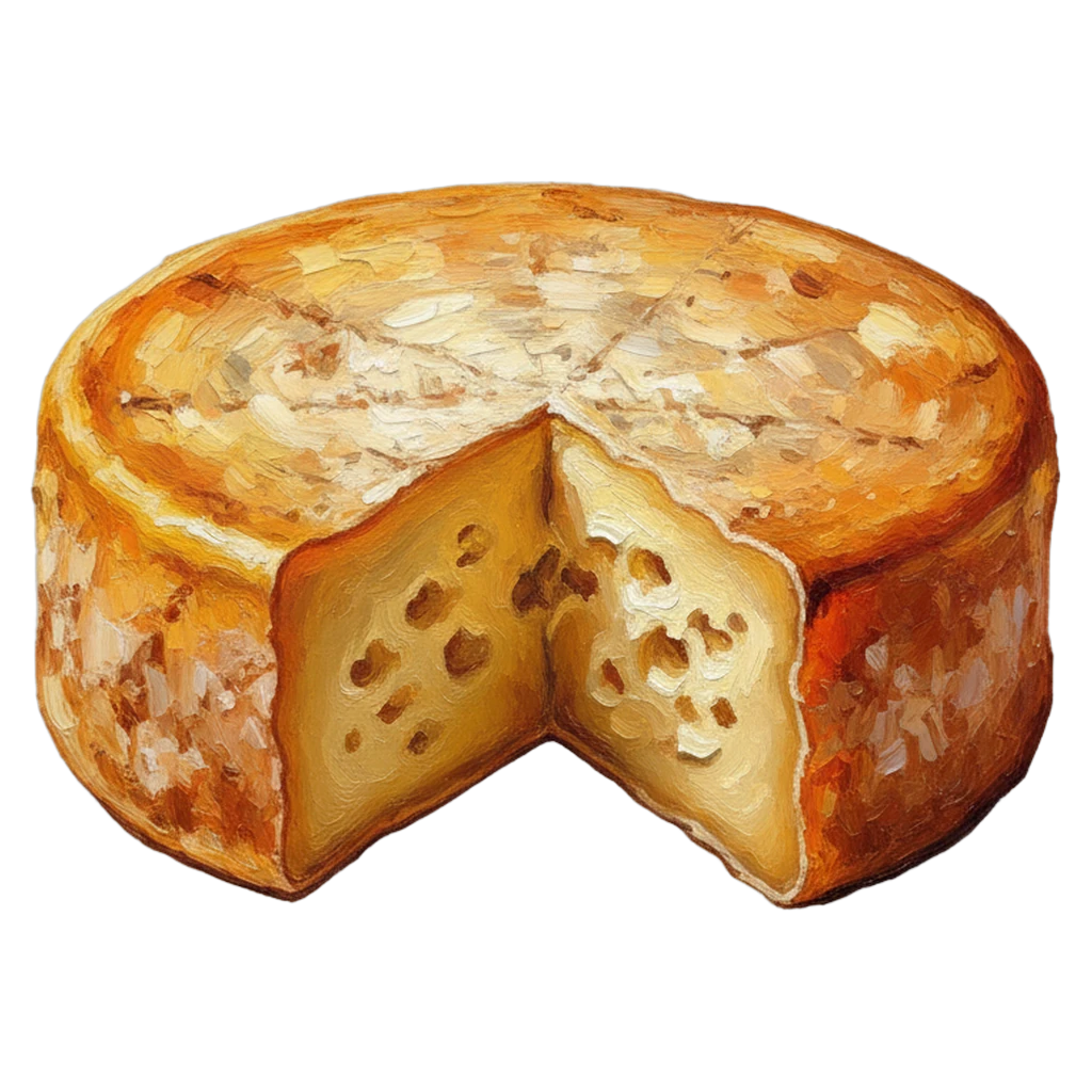 cheese wheel Oil Painting icon