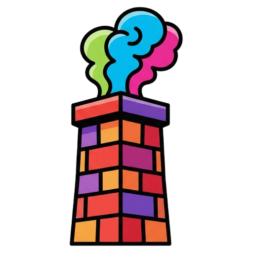 chimney Pop Art icon - free AI-generated pop art icon for web and app projects