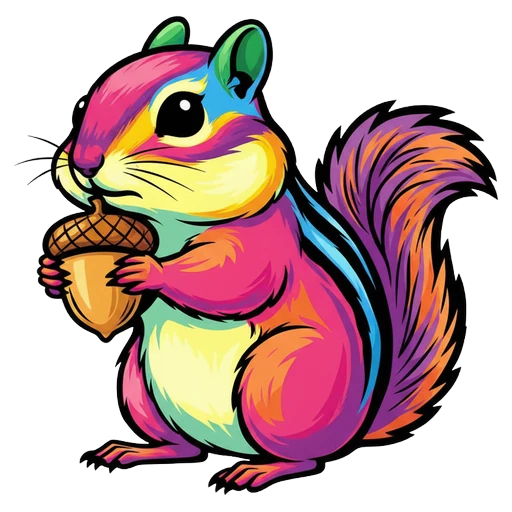 chipmunk Pop Art icon - free AI-generated pop art icon for web and app projects