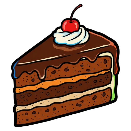 chocolate cake Pop Art icon