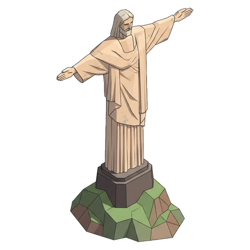 christ the redeemer Isometric icon