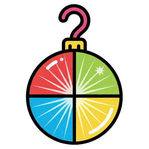 christmas ornament Pop Art icon