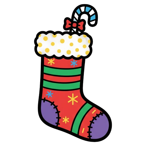 christmas stocking Pop Art icon
