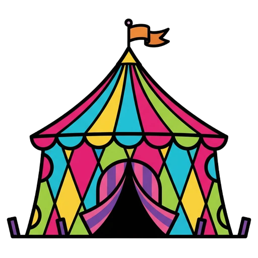 circus tent Pop Art icon