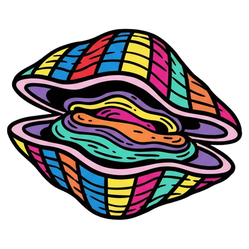 clam Pop Art icon - free AI-generated pop art icon for web and app projects