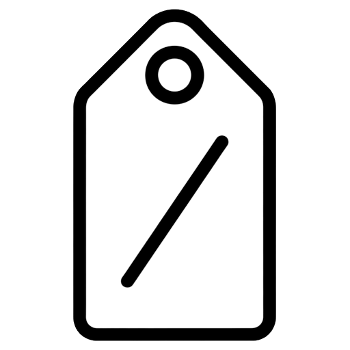 clearance tag Line Art icon - free AI-generated line art icon for web and app projects