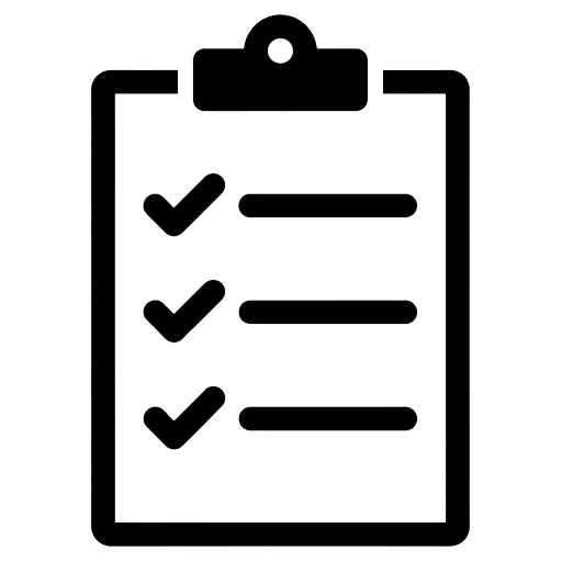 clipboard checklist Line Art icon
