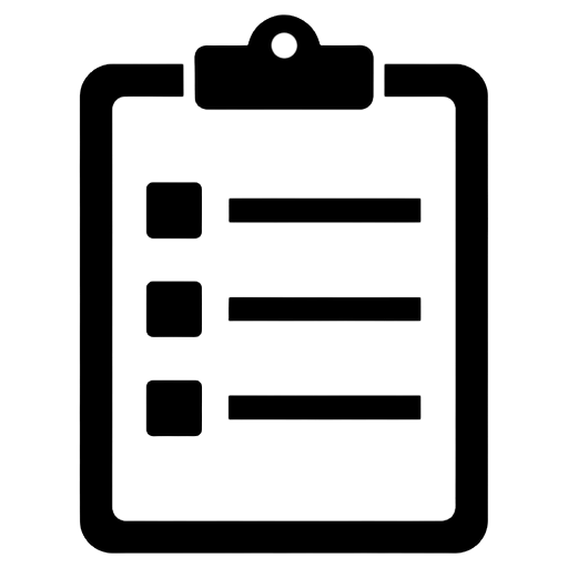 clipboard list Solid Glyph icon