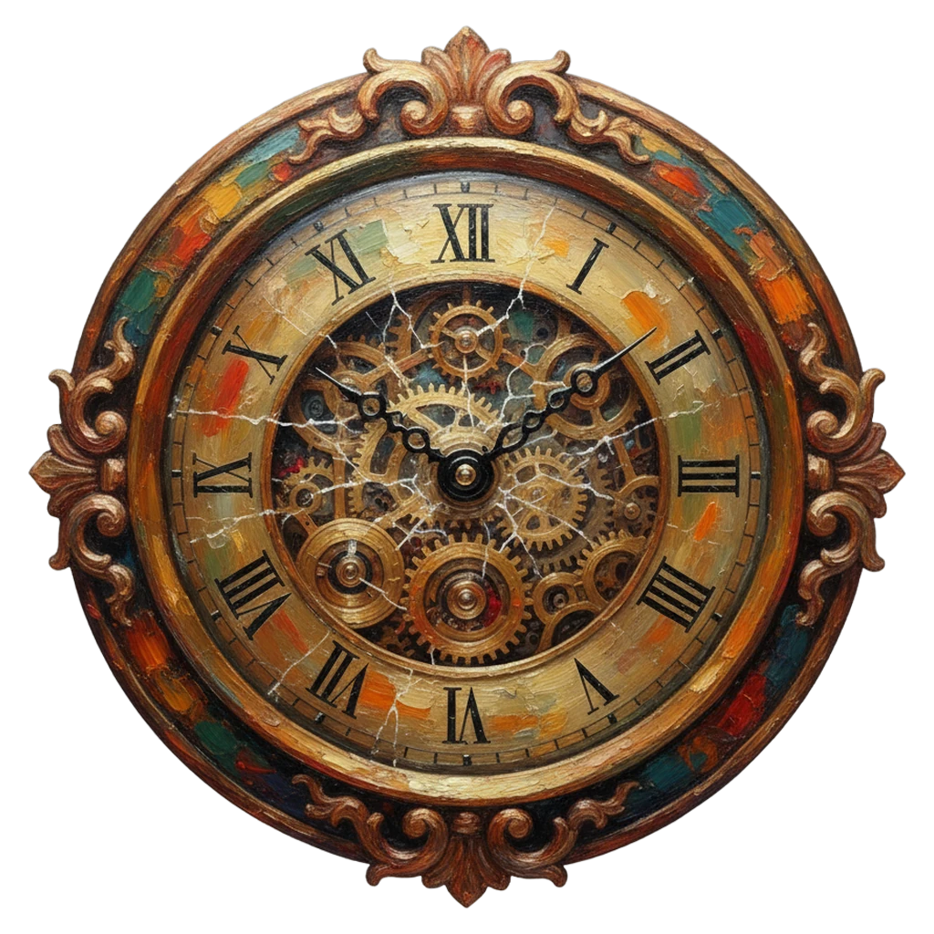 clock Oil Painting icon - free AI-generated oil painting icon for web and app projects