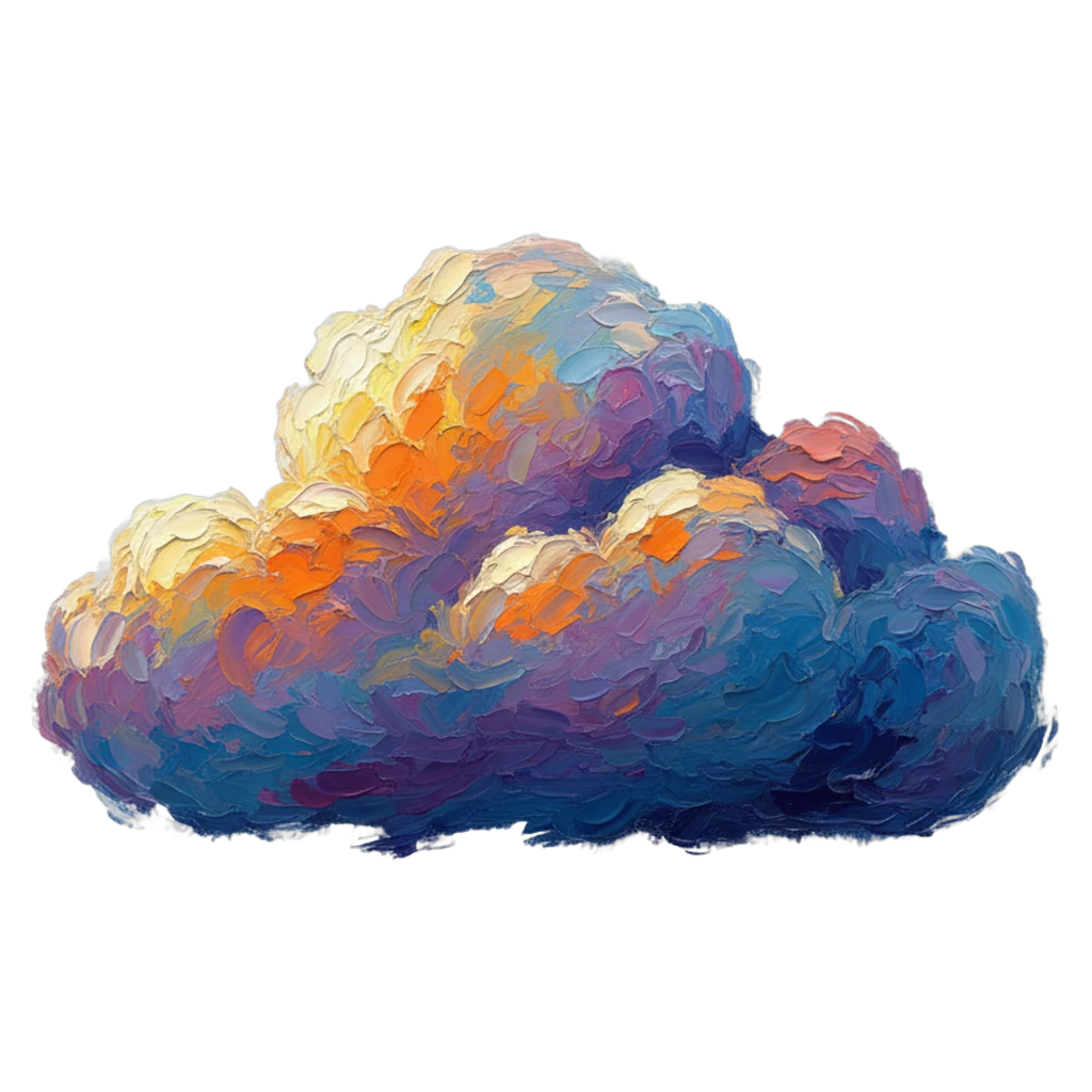 cloud Oil Painting icon - free AI-generated oil painting icon for web and app projects