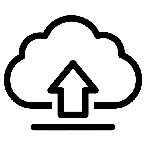 cloud upload Line Art icon - free AI-generated line art icon for web and app projects
