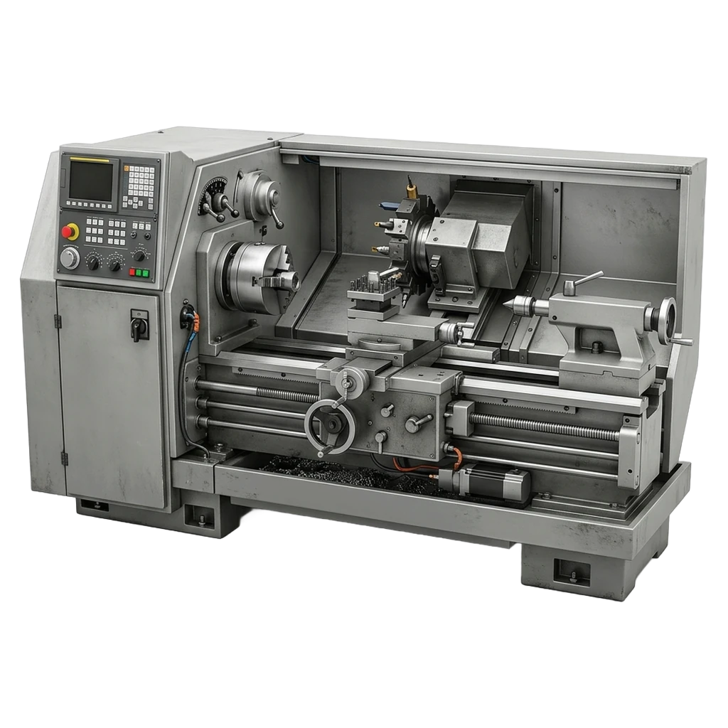 cnc lathe Photorealistic icon