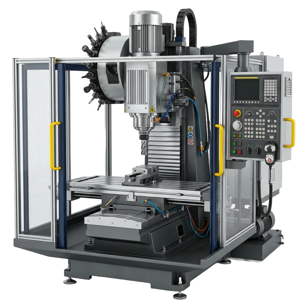 cnc milling machine Photorealistic icon