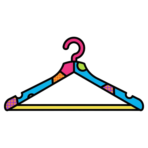 coat hanger Pop Art icon - free AI-generated pop art icon for web and app projects