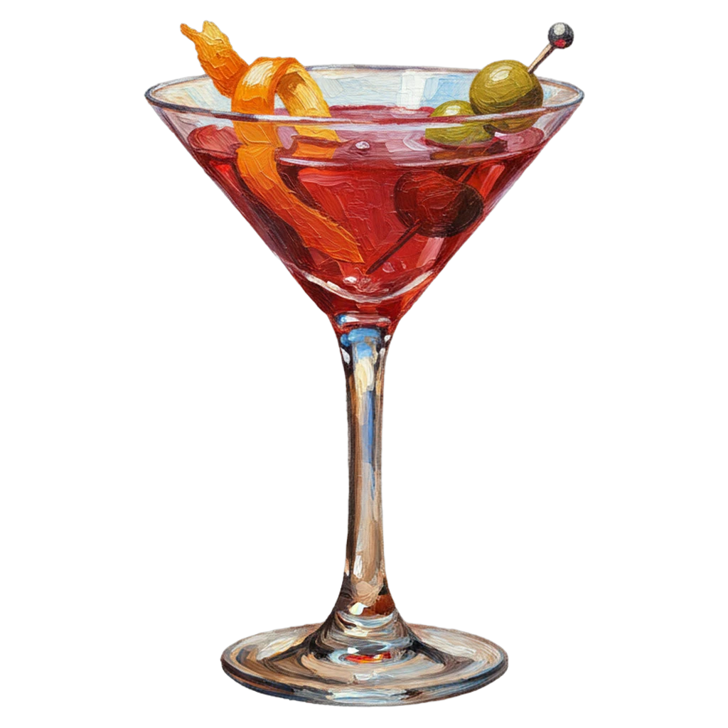 cocktail glass Oil Painting icon