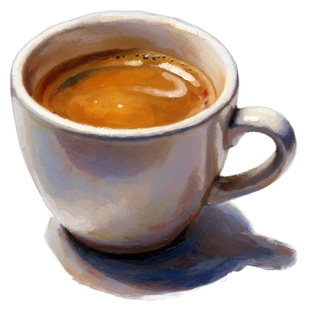 coffee cup espresso Oil Painting icon