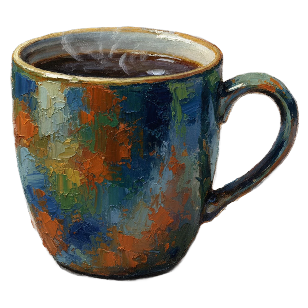 coffee mug Oil Painting icon