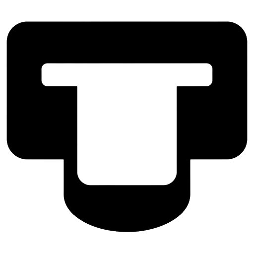 coin slot Solid Glyph icon