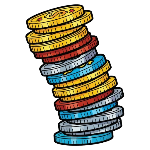 coin stack Pop Art icon