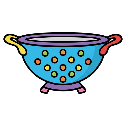 colander Pop Art icon - free AI-generated pop art icon for web and app projects