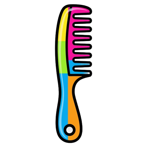comb Pop Art icon - free AI-generated pop art icon for web and app projects