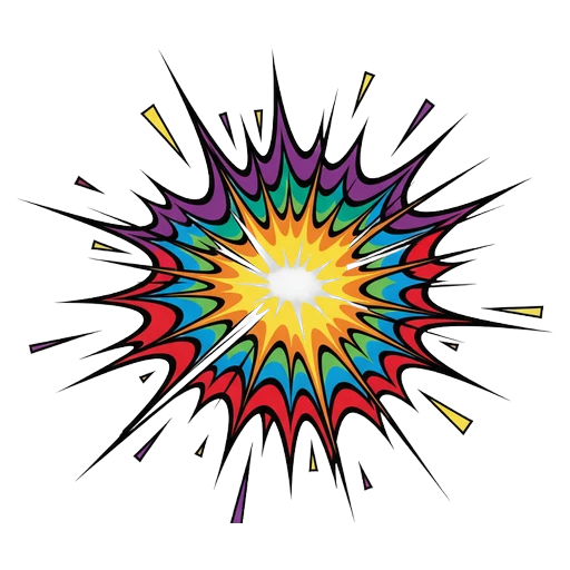 comic book explosion Pop Art icon