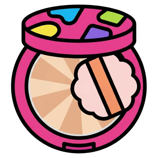 compact powder Pop Art icon