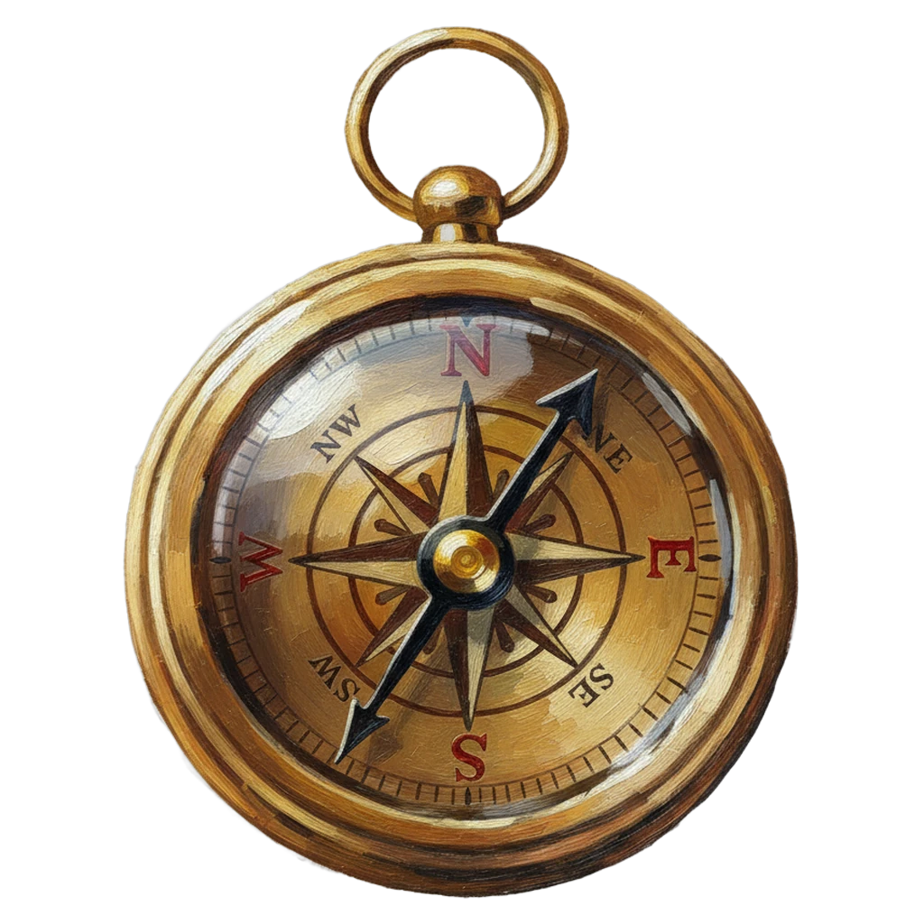 compass Oil Painting icon