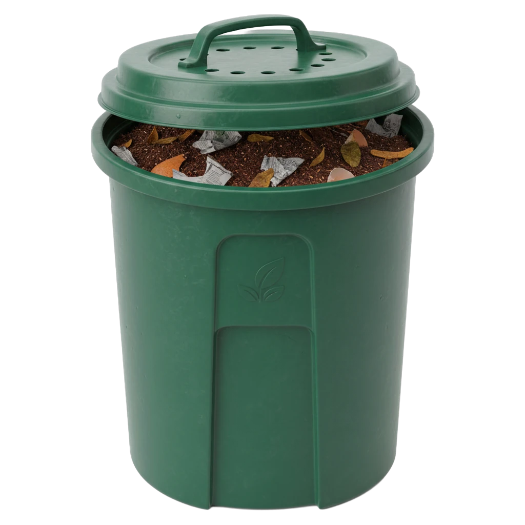 compost bin Photorealistic icon