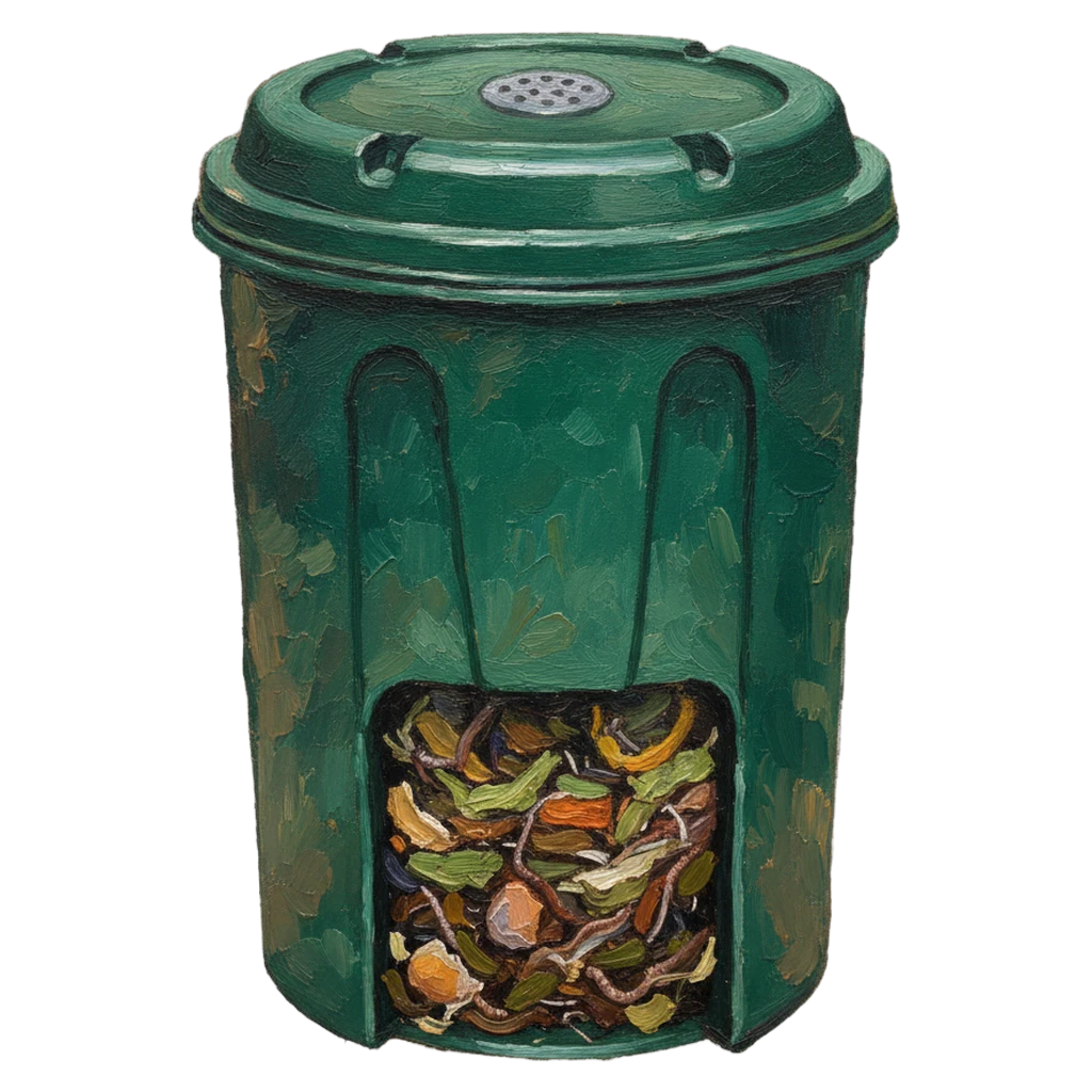 compost bin Oil Painting icon